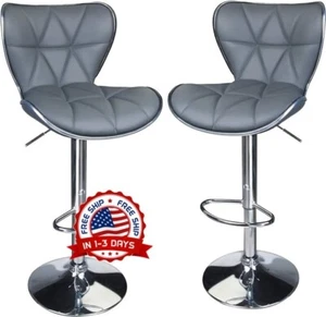 Juego de 2 bancos para barra de cocina giratorios elegante altura ajustable - Imagen 1 de 8