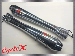 Hooker header mufflers for a Honda cb750 sohc. Cafe, New, 50 plus years old - Foto 1 di 8