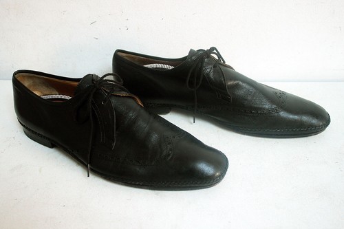 HERMÈS Hermes Paris scarpe da uomo in pelle taglia UK 8 EU 42 nere