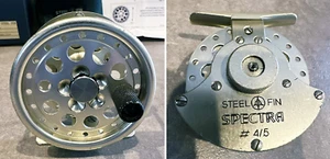 Steel Fin Spectra 4/5 Fly Reel Silver Rare There is a shortage junk From Japan - Picture 1 of 7