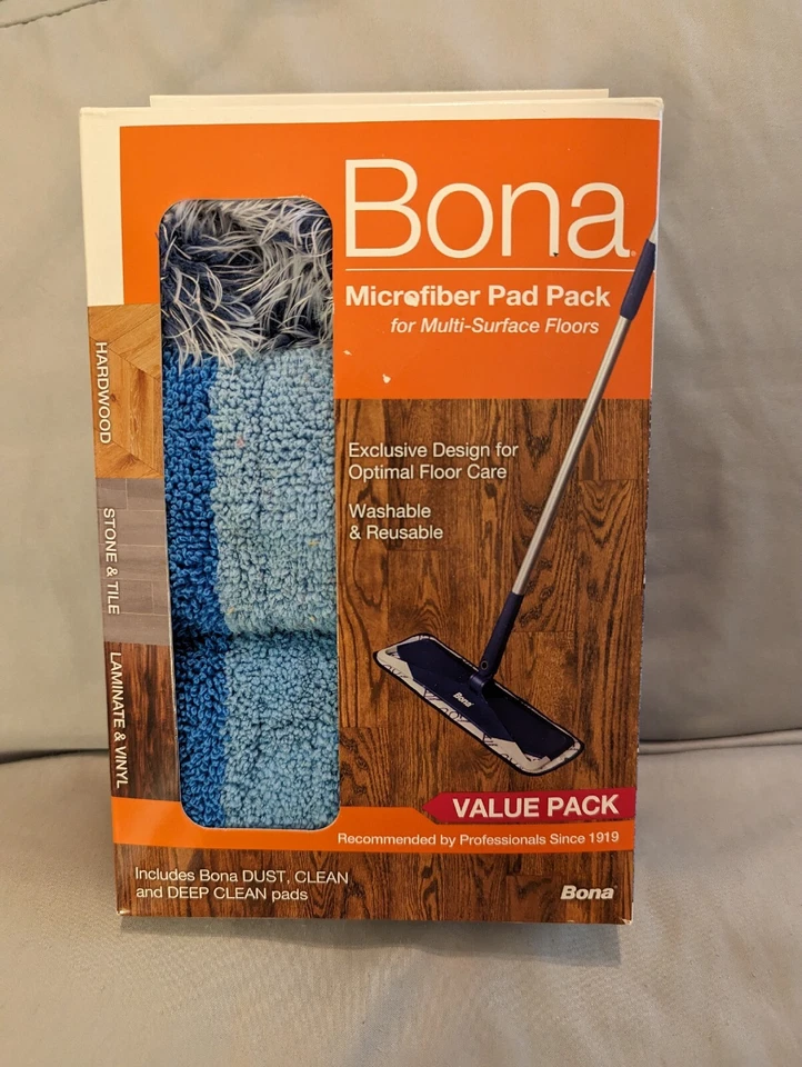 Bona 16.5 in. L Microfiber Mop Pad 3 pk
