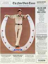 1980 Dickies Work Clothes PRINT AD Phony NYT Newspaper Headlines