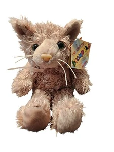 NWT Vintage Beanpals Kellytoy Bean Bag Plush 2000 Green Eye Cat Juliet - Picture 1 of 20