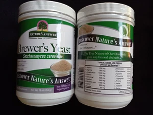 2-16 oz  Nature's Answer Brewer's Yeast  protein/amino acid source, no sugar/soy - Picture 1 of 3