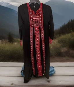 Embroidered Girl kids Traditional Dress Thob Abaya Palestine Size:(1 - 14)Years - Picture 1 of 6