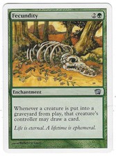 1x Fecundity LP MTG Eighth Edition