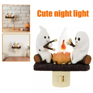 Ghost Campfire Flickering Night Light, Faux Campfire Night Light Plug into Wall - Picture 1 of 10