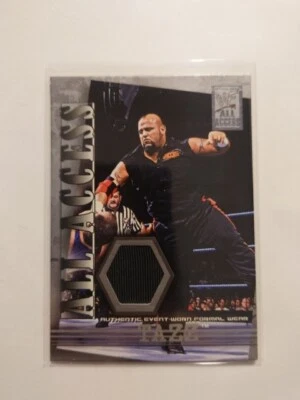 Tarjeta reliquia WWE WWF 2002 Tazz Fleer evento usada ropa formal TNA IMPACT ECW AEW 2 Foto 1 de 2
