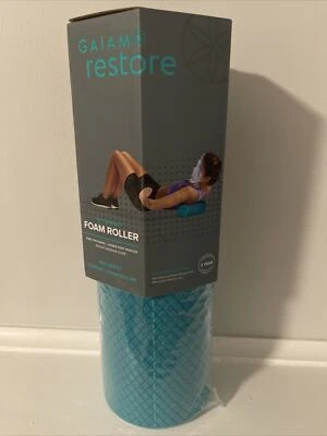 Gaiam Restore Foam Massage Roller Compact 12" Travel Size Textured  NEW - Image 1 of 3