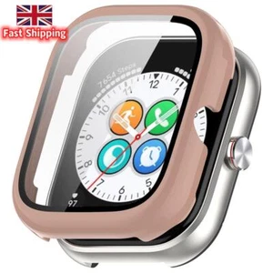 PC Watch Bumper Case with Tempered Glass for Honor Choice Haylou Watch (Pink) - Zdjęcie 1 z 8