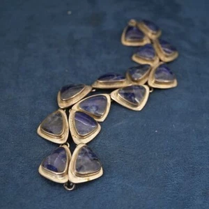 Vintage Sterling Silver & Sodalite Choker/Collar Necklace - Free Shipping USA - Picture 1 of 9