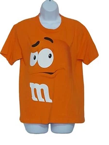 M&Ms Chocolate Candy Shirt Tee Orange Youth Large Fits Women S/M Short Sleeve - Picture 1 of 7