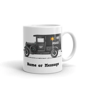 Personalized Paddy Wagon Mug. Police Paddy Wagon Ceramic Coffee Mugs - Picture 1 of 7