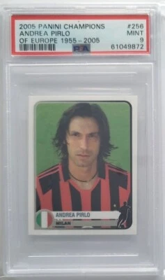 Panini Andrea Pirlo 2005 Campeones de Europa 1955-2005 #256 PSA 9 Foto 1 de 2