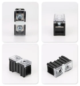 2way Screw-On Terminal Block Cable Connector Electrical Terminals Din Rail - Picture 1 of 9