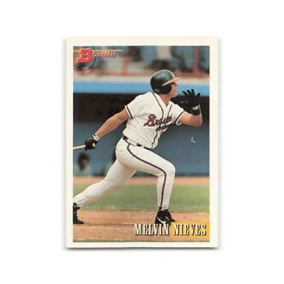 Melvin Nieves 1993 Bowman #662 Atlanta Braves Baseball Card NM - Image 1 of 3