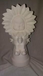Sunflower Sweet Tot in Flower Pot 6" Ceramic Bisque, Ready to Paint