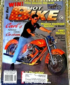 Hot Bike The Harley Davidson Enthusiasts Magazine August 1997 Carl's Newest Cust - Bild 1 von 4