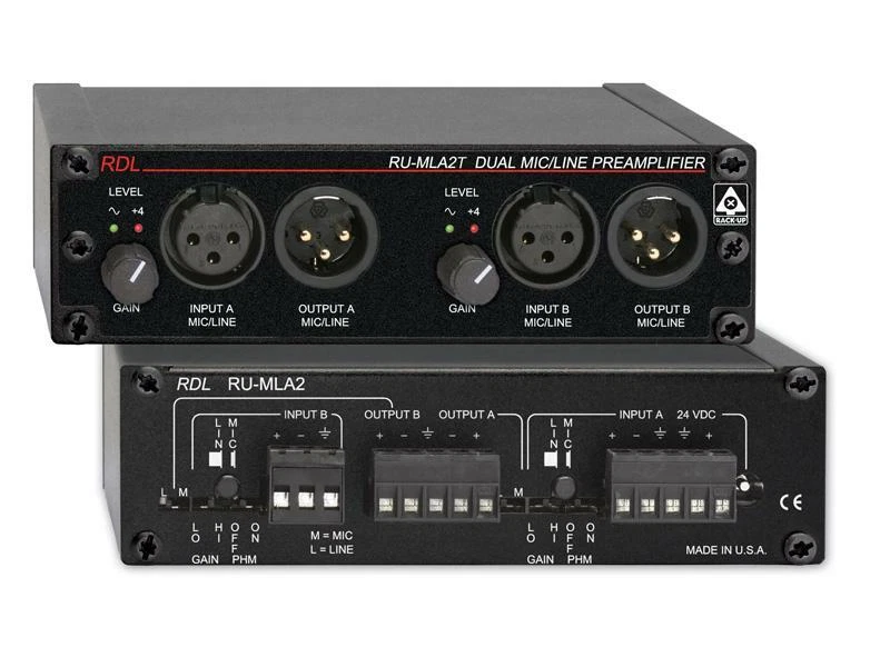 RDL RU-MLA2T Dual Mic/Line Preamplifier with Transformer - Image 1 of 1