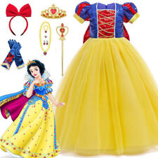 Girl Carnival Tutu Costume Snow White Princess Ball Gown Fancy Dress + Cape Gown