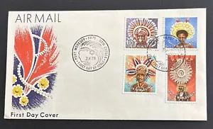 Papua New Guinea FDC 1978 Air Mail First Day Cover Headdresses - Picture 1 of 4