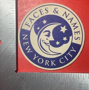 ROSTROS Y NOMBRES NUEVA YORK CIUDAD NYC MONTAÑA RUSA DE CERVEZA REDONDA DE 3,5 PULGADAS - Imagen 1 de 2