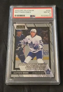 2023-24 O-Pee-Chee Platinum Marquee Rookies #205 Matthew Knies Rookie PSA 8 - Picture 1 of 4