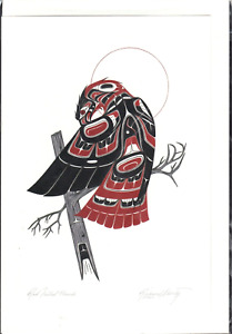 REDTAILED HAWK by Yukon Artist Richard Shorty - New 6" x 9" Art Card