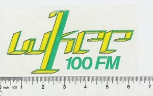 1980 Vintage Huntington West Virginia WKEE 100 Radio Station Inside Window Decal - Picture 1 of 3