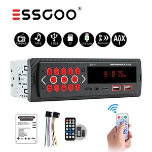 Car MP3 Stereo Radio Head Unit Single DIN USB TF AUX-IN AM FM In-dash Bluetooth - Picture 1 of 13