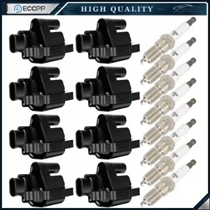 8 Square For Escalade Silverado 1500 Suburban Tahoe Ignition Coil Spark Plugs - Picture 1 of 11