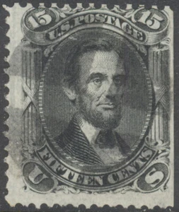 Scott 77 - The 1866 Fifteen Cent Lincoln Stamp - Used - Picture 1 of 2