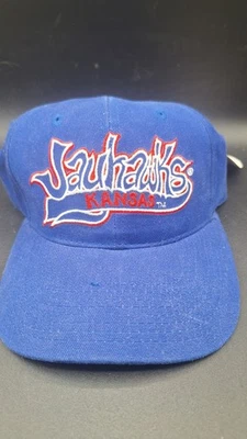 Gorra ajustable con tocado cautivador Jayhawks de la Universidad de Kansas NCAA azul Foto 1 de 4