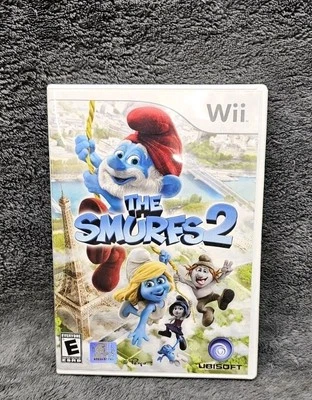 2013 Wii The Smurfs 2 Nintendo PEYO Scratch Free Great Condition With Brochure  - Image 1 of 2
