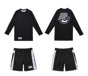 Albino and Preto x DCDT Rash Guard LS & Short (Set) Bjj No Gi Martial Arts - Picture 1 of 12