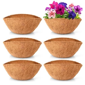 Coco Coir Liner for Plant Hanging Basket, 6 PCS 14 Inches Round Thick Coconut... - Picture 1 of 7