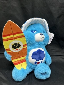 Care Bears Grumpy Bear Summer Plush 8" Blue Surf Board Raincloud Dan Dee NWT - Picture 1 of 10