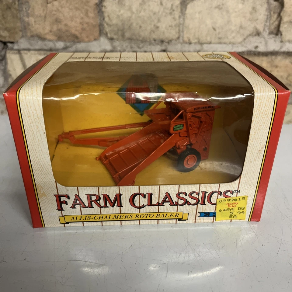 VTG 1991 FARM CLASSICS ERTL DIECAST ALLIS-CHALMERS ROTO BALER 1:43 NIB* - Image 1 of 4