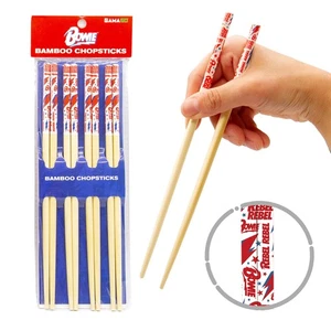 GAMAGO David Bowie Bamboo Chopsticks Set – 4 Pair of Adorably Cute Reusable Chop - Picture 1 of 7