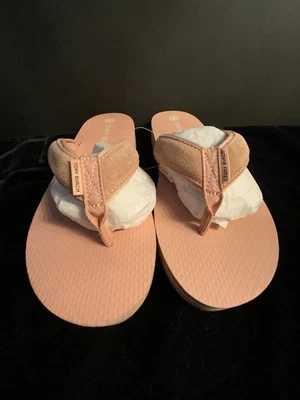 Chanclas Tory Burch años 70 de forma plana, malva/lavanda polvorienta, talla 10 #81523 nuevas en caja Foto 1 de 4