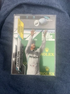 2020 Topps Chrome Formula 1 Racing Card #144 - Grand Prix Winner Lewis Hamilton - Picture 1 of 2