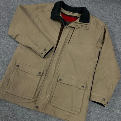 Abrigo Chaqueta De Colección LL Bean Barn Hombres LT Lona Lana Forro Extraíble Tareas de Campo Foto 1 de 4