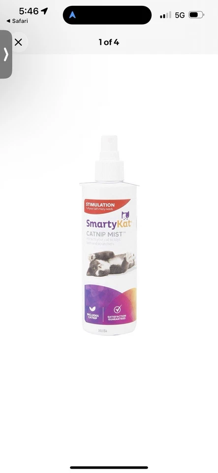SmartyKat Catnip Mist Spray for Cats & Kittens, Safe for Pets - 7 Fluid Ounces - Image 1 of 2