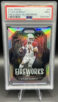 2022 Prizm Kyler Murray Fireworks Silver Prizm #F6 PSA 9 Cardinals Pop 1 - Image 1 of 2