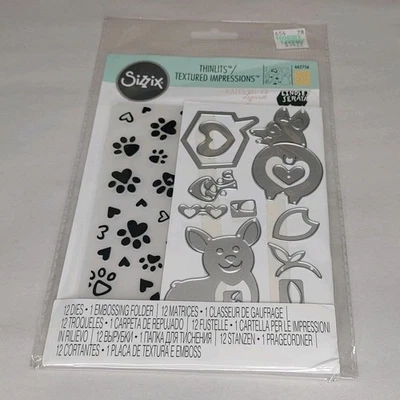 Sizzix Thinlits Cartella per goffratura impressioni testurizzate Corgi 662756 (LEGGI) - Immagine 1 di 4