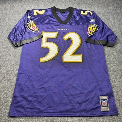 Camiseta deportiva para hombre Baltimore Ravens grande púrpura 52 Ray Lewis Reebok Foto 1 de 4