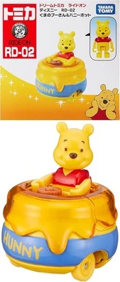 Takara Tomy Dream Tomica Ride-on Disney RD-02 Winnie The Pooh & Honey Mini Car - Image 1 of 4