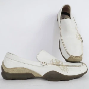 SKECHERS Phoenix Dragon Men's Size 11 White Leather Driving Loafers Shoe - Picture 1 of 24