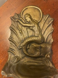 Art Nouveau Pair of Antique Cast Iron Mermaid Bookends - Picture 1 of 4