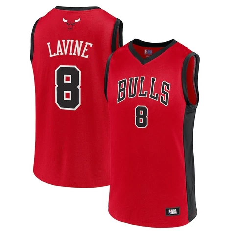 Men’s Zach LaVine Red Chicago Bulls Jersey Cover